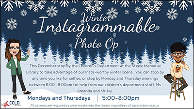 Instagrammable Winter Scene, Mondays & Thursdays, 5-8pm at Steele.