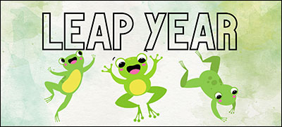 Leap Year: Three frogs leaping