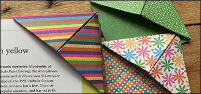 Folded book corners craft
