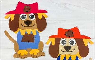 Take and Make - Paper Scarecrow Dog Craft
